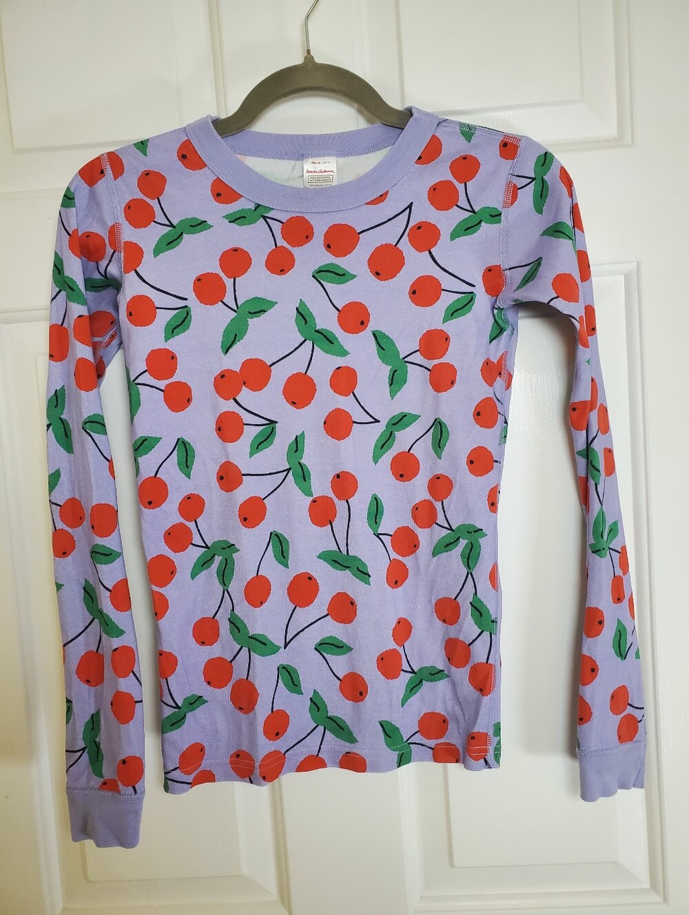 Hanna Andersson Girl's Purple Red Cherry Print 100% Organic Cotton Tunic US 14